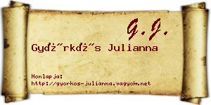 Györkös Julianna névjegykártya